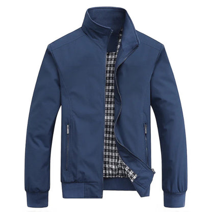 Chaqueta Bomber Hombre Ligera Cremallera Cuello Alto