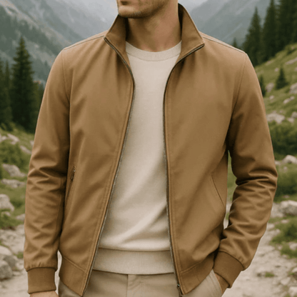 Chaqueta Bomber Hombre Ligera Cremallera Cuello Alto