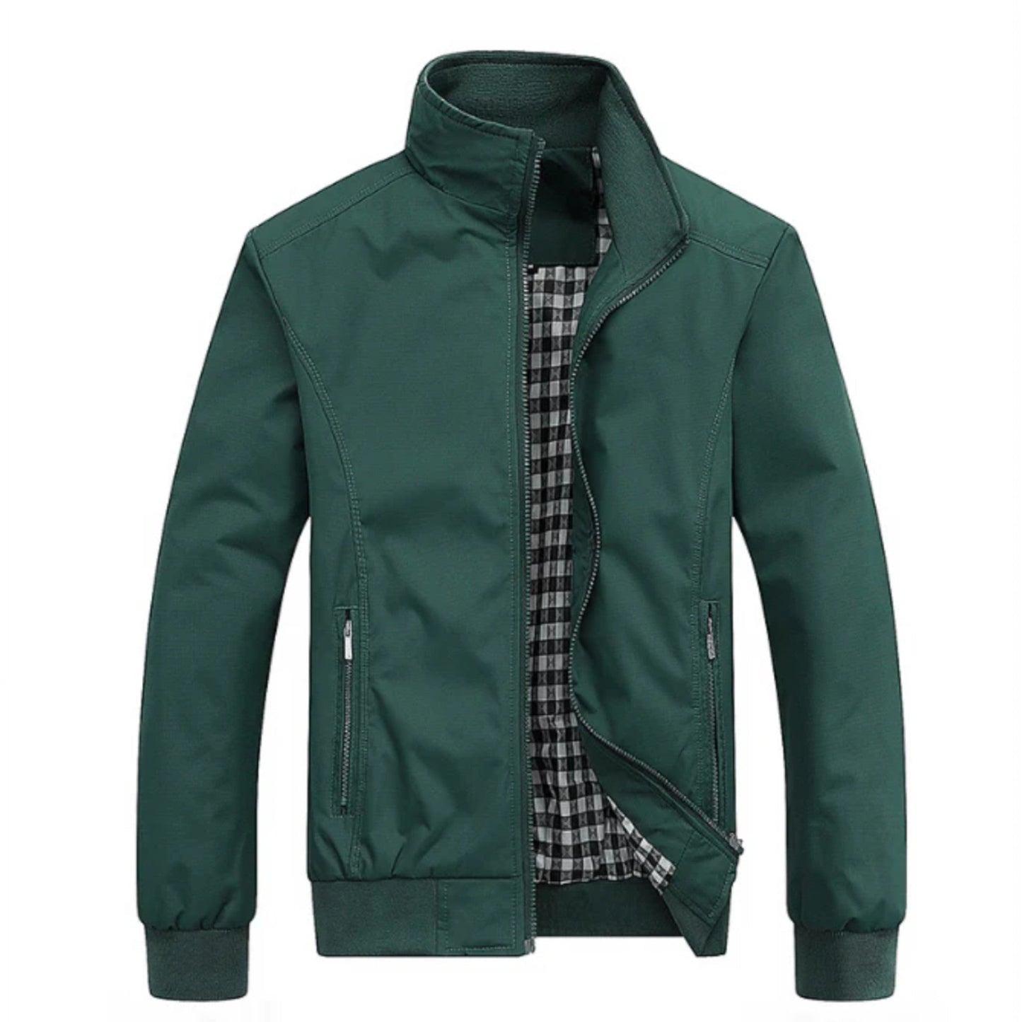 Chaqueta Bomber Hombre Ligera Cremallera Cuello Alto