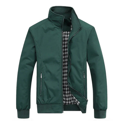 Chaqueta Bomber Hombre Ligera Cremallera Cuello Alto