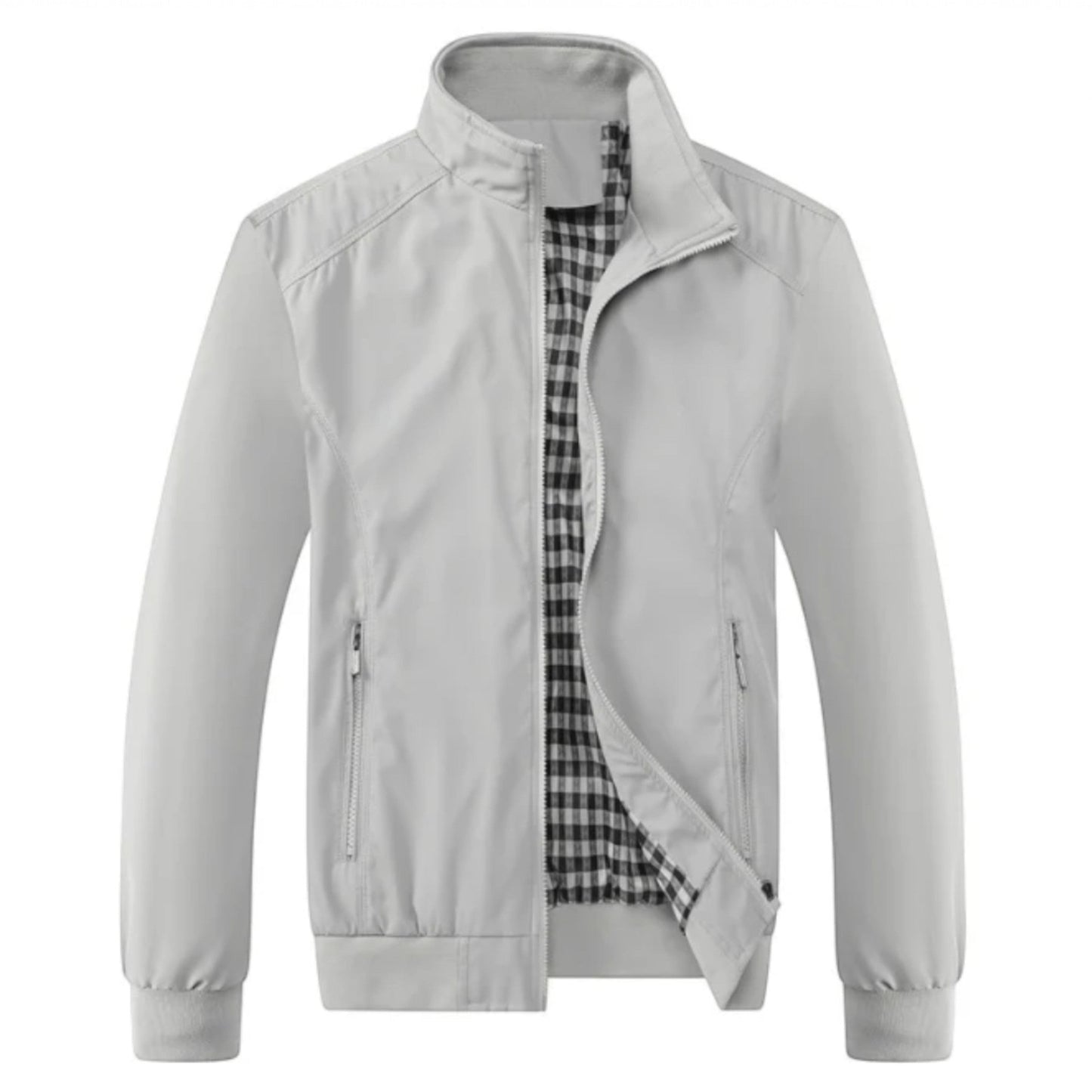 Chaqueta Bomber Hombre Ligera Cremallera Cuello Alto