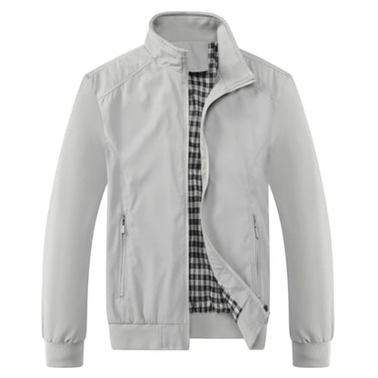 Chaqueta Bomber Hombre Ligera Cremallera Cuello Alto