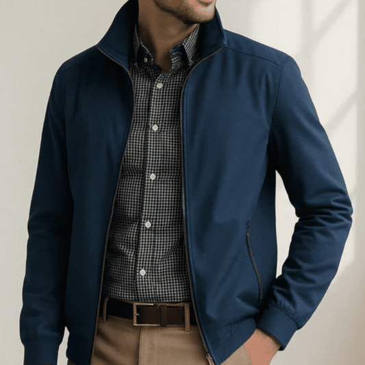 Chaqueta Bomber Hombre Ligera Cremallera Cuello Alto - Mavetta