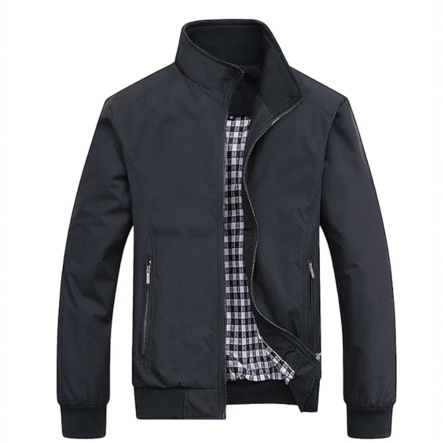 Chaqueta Bomber Hombre Ligera Cremallera Cuello Alto