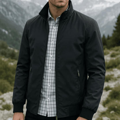 Chaqueta Bomber Hombre Ligera Cremallera Cuello Alto