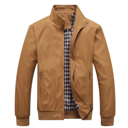 Chaqueta Bomber Hombre Ligera Cremallera Cuello Alto