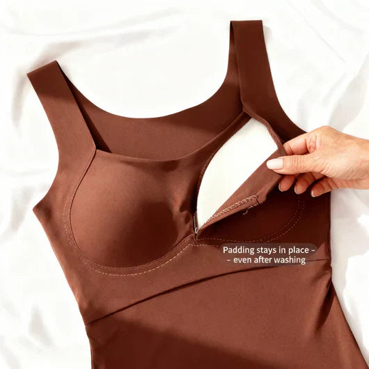 Camiseta Mujer con Sujetador Integrado Ajuste Confortable