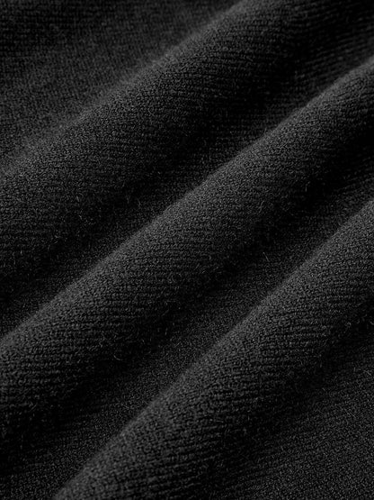 Vestido Corto Mujer de Punto Plisado Manga Larga