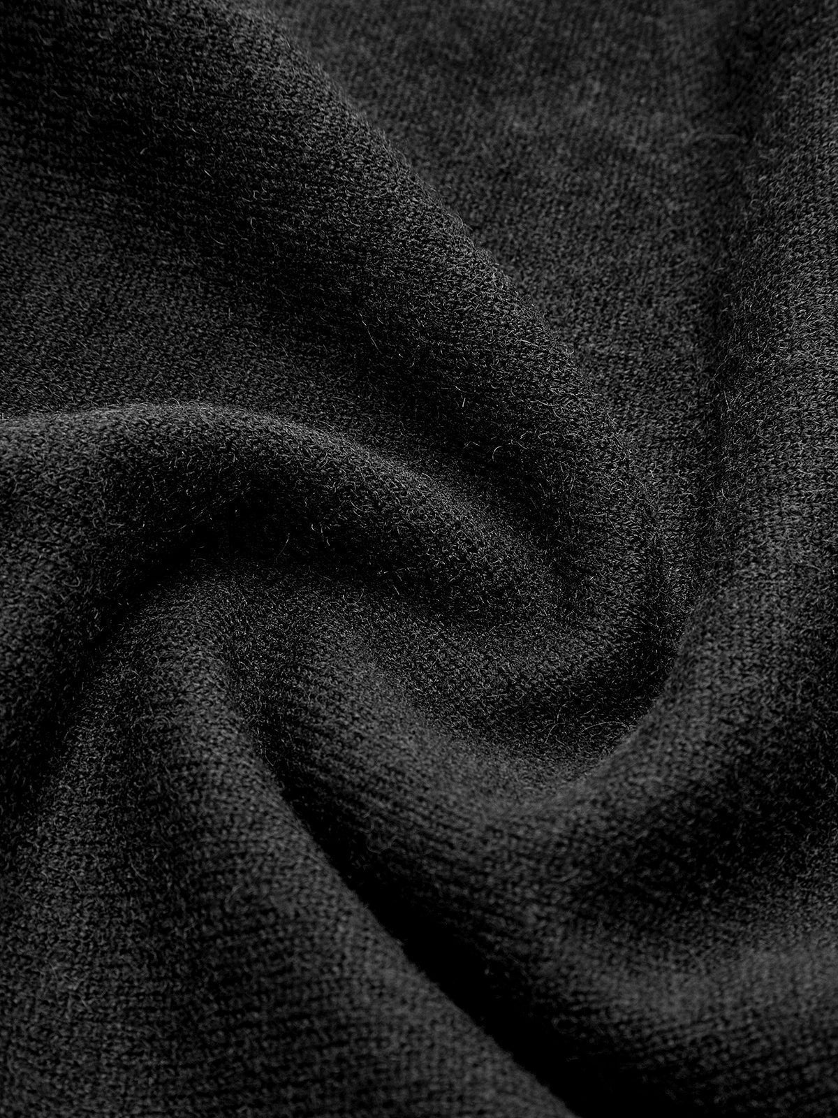 Vestido Corto Mujer de Punto Plisado Manga Larga