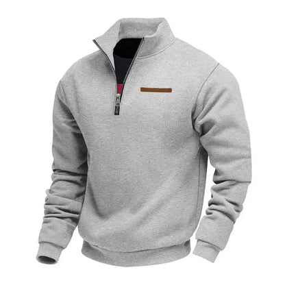 Suéter hombre de felpa con cremallera estilo casual cómodo