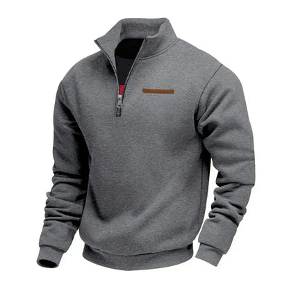 Suéter hombre de felpa con cremallera estilo casual cómodo