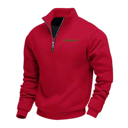 Suéter hombre de felpa con cremallera estilo casual cómodo