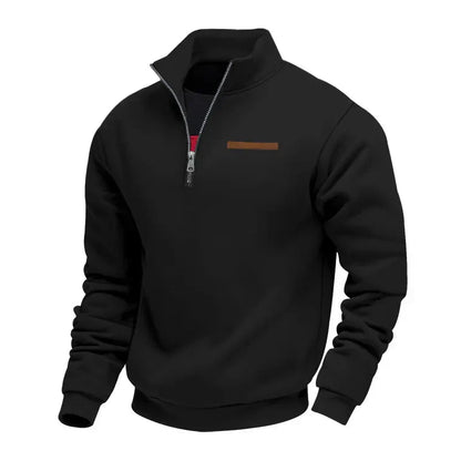 Suéter hombre de felpa con cremallera estilo casual cómodo