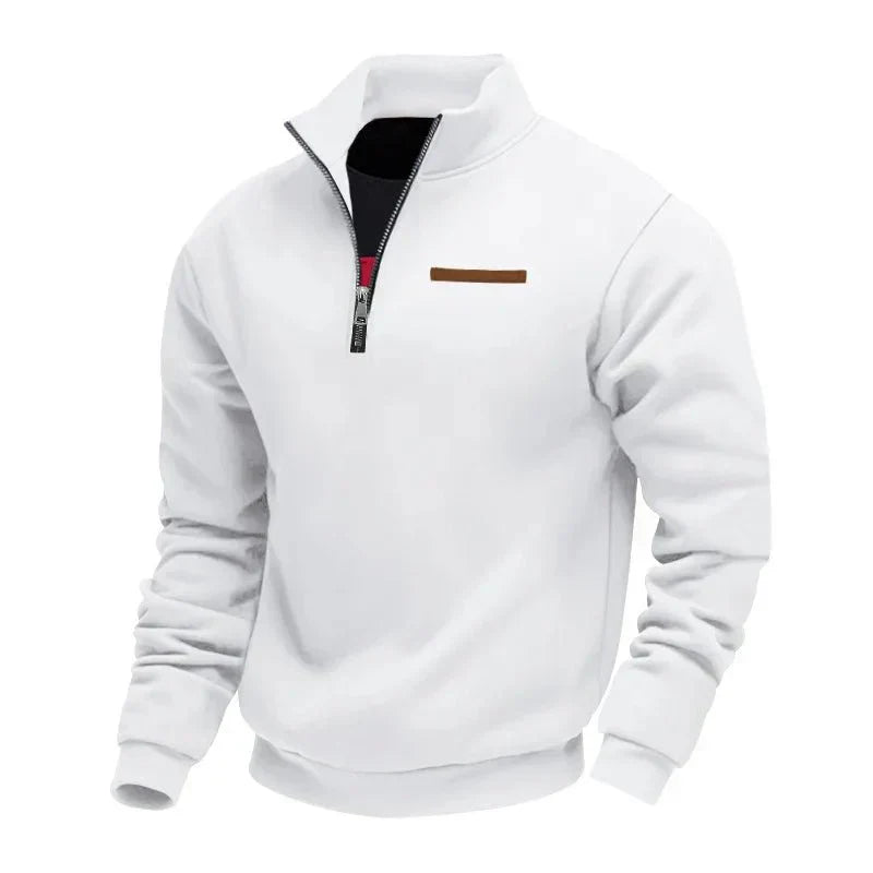 Suéter hombre de felpa con cremallera estilo casual cómodo