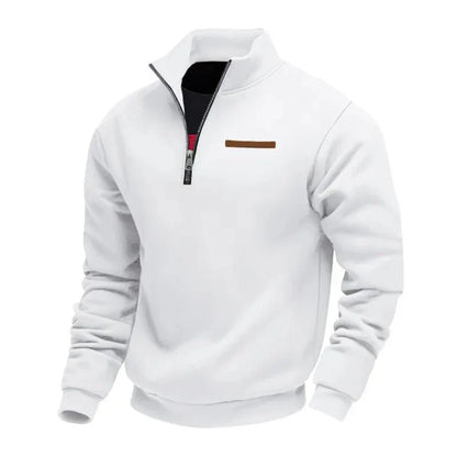 Suéter hombre de felpa con cremallera estilo casual cómodo