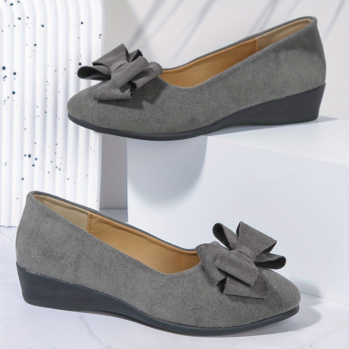 Zapatos planos mujer ortopédicos con lazo plantilla ergonómica