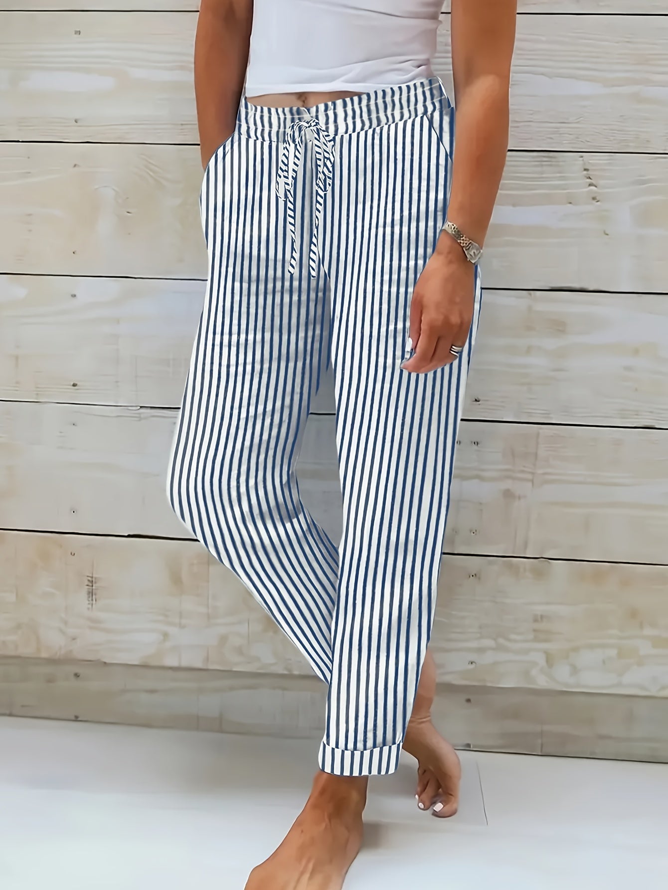 Pantalón Mujer Fluido Algodón Cintura Elástica - Mavetta