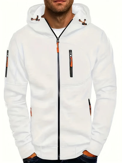 Sudadera Hombre con Cremallera y Capucha Ajustable