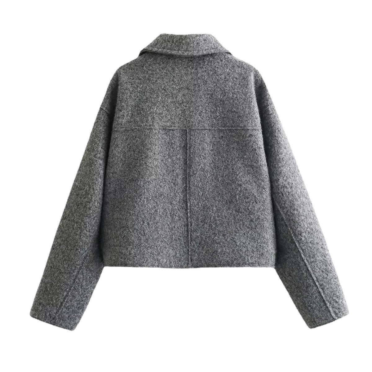 Chaqueta corta Mujer mezcla de lana diseño moderno