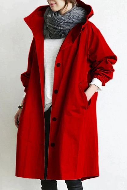 Gabardina Mujer Impermeable Oversize Largo Medio
