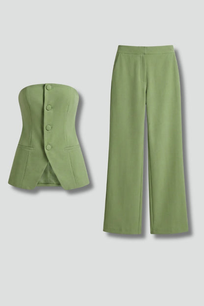 Conjunto Mujer Palabra de Honor y Pantalón Palazzo - Mavetta
