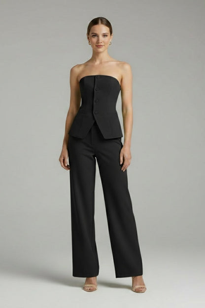 Conjunto Mujer Palabra de Honor y Pantalón Palazzo