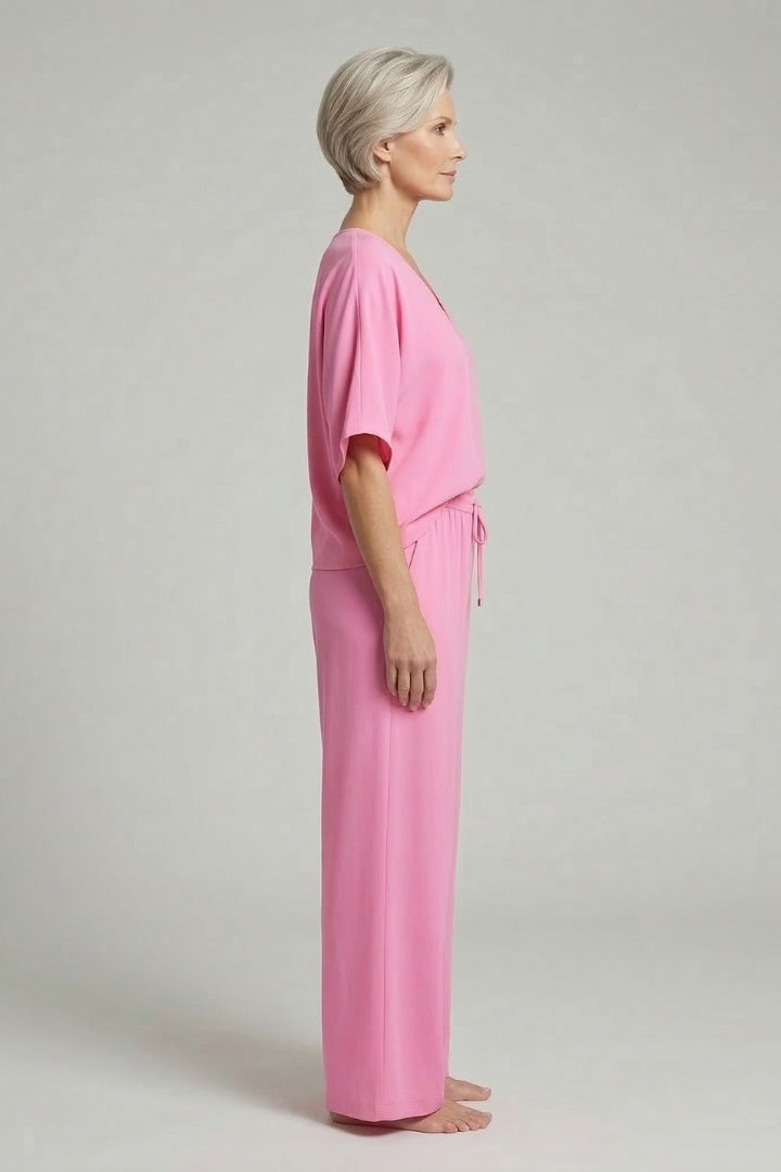 Conjunto Palazzo Mujer Fluido Escote en V