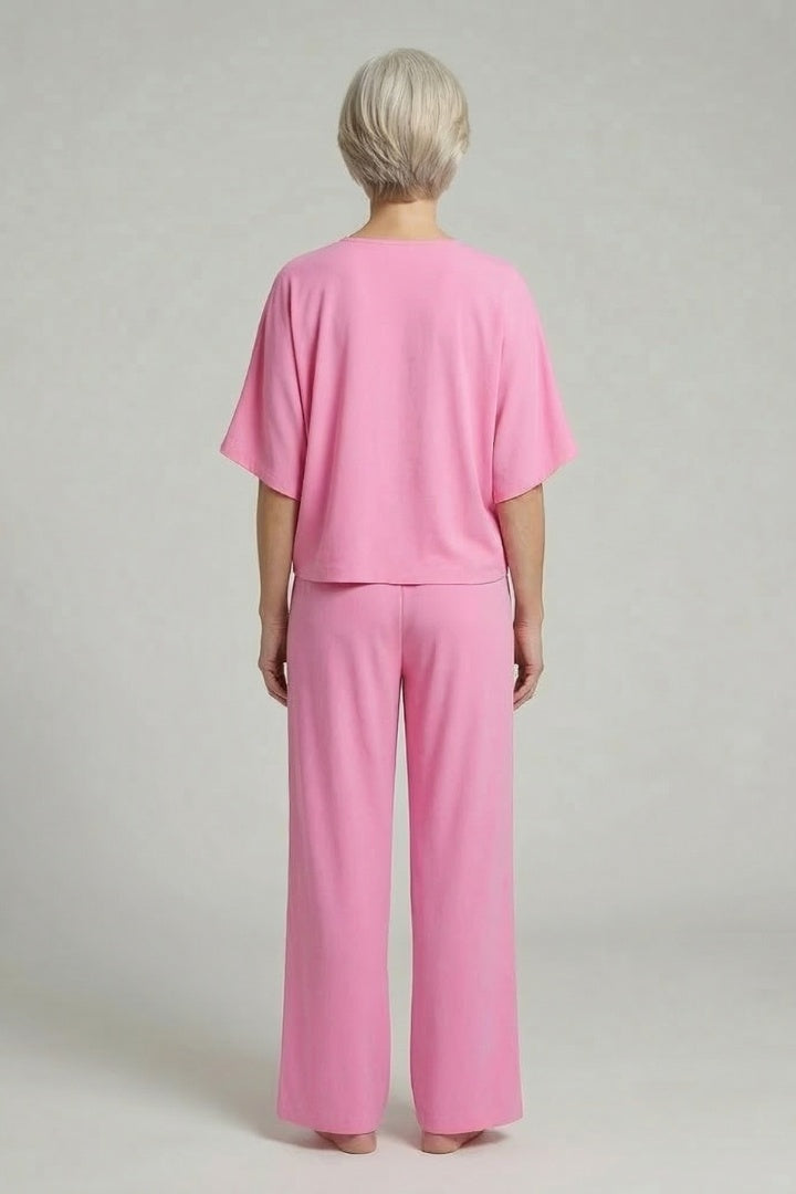 Conjunto Palazzo Mujer Fluido Escote en V