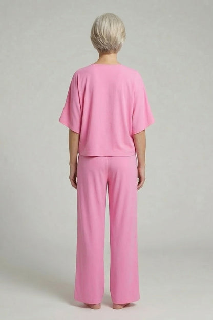Conjunto Palazzo Mujer Fluido Escote en V