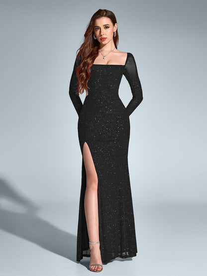 Vestido Largo Mujer Gala Espalda Descubierta Abertura Lateral