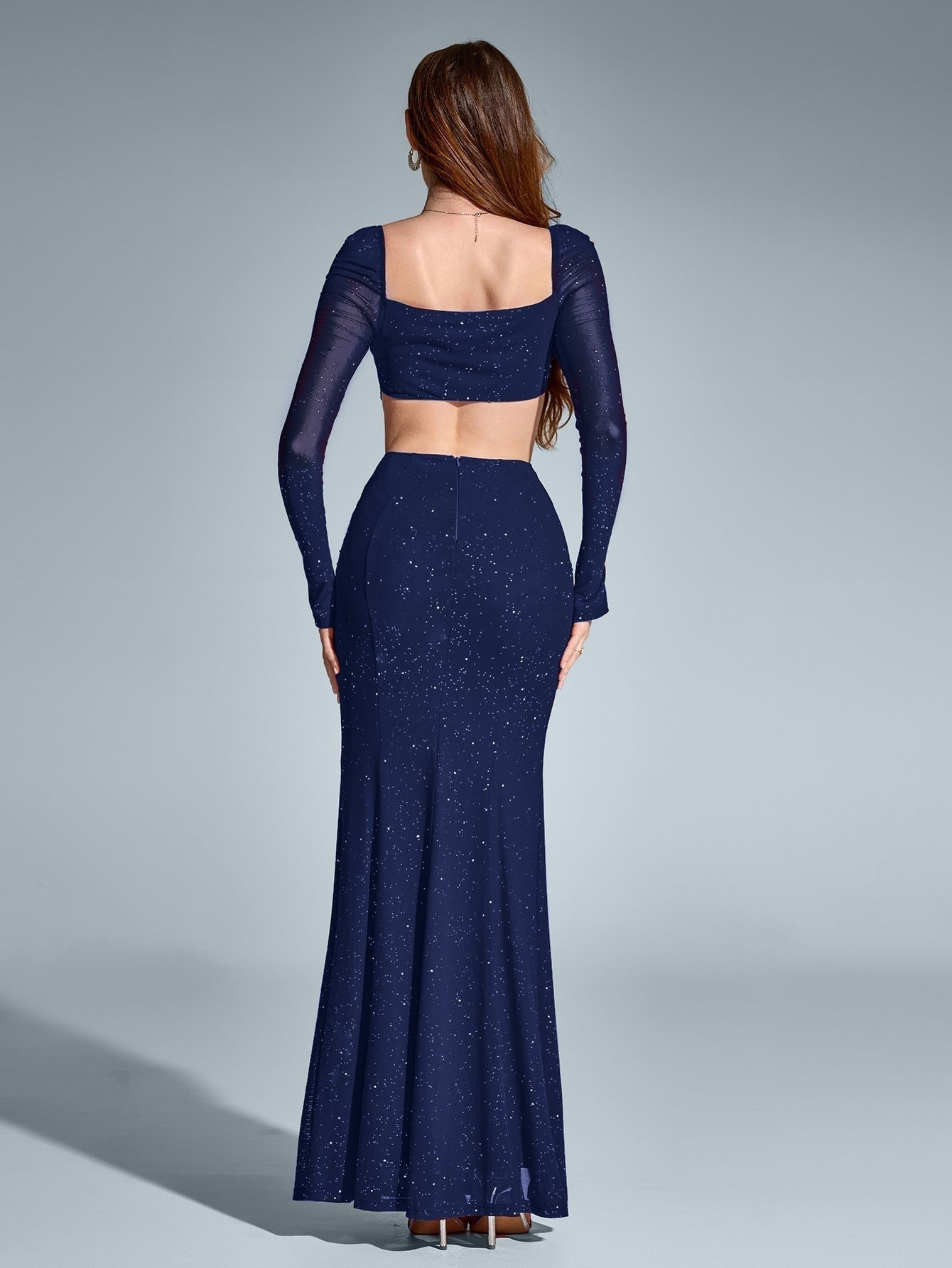 Vestido Largo Mujer Gala Espalda Descubierta Abertura Lateral