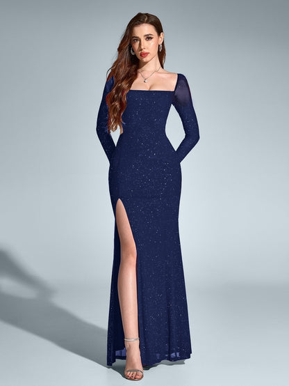 Vestido Largo Mujer Gala Espalda Descubierta Abertura Lateral