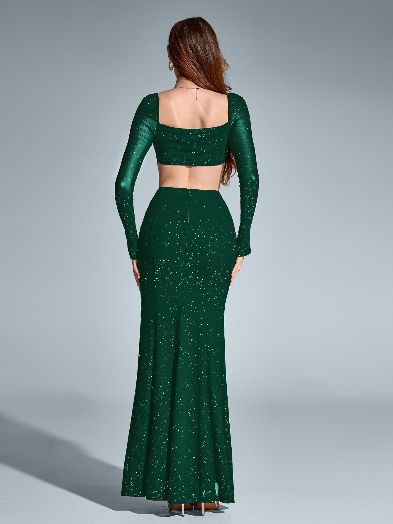 Vestido Largo Mujer Gala Espalda Descubierta Abertura Lateral