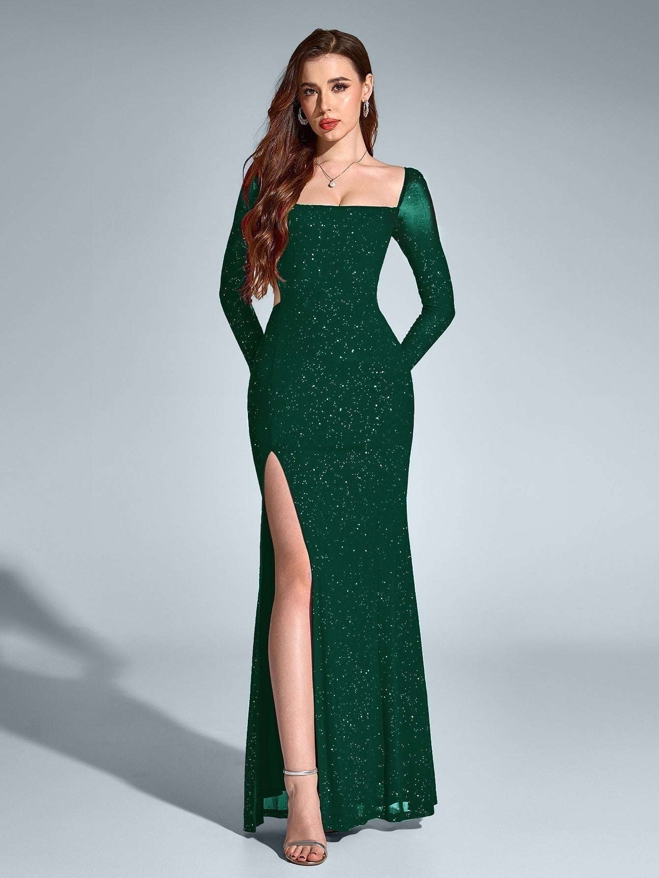 Vestido Largo Mujer Gala Espalda Descubierta Abertura Lateral