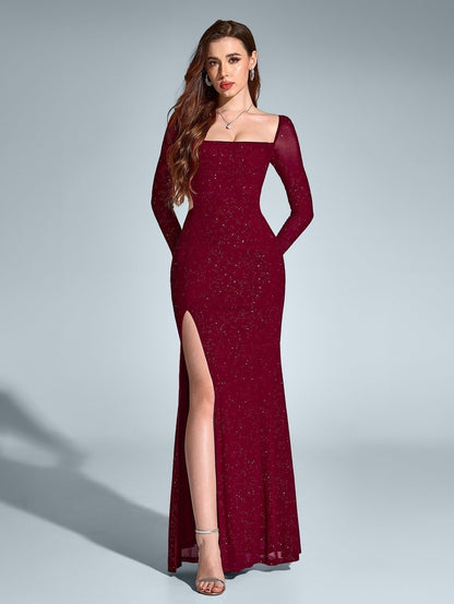 Vestido Largo Mujer Gala Espalda Descubierta Abertura Lateral