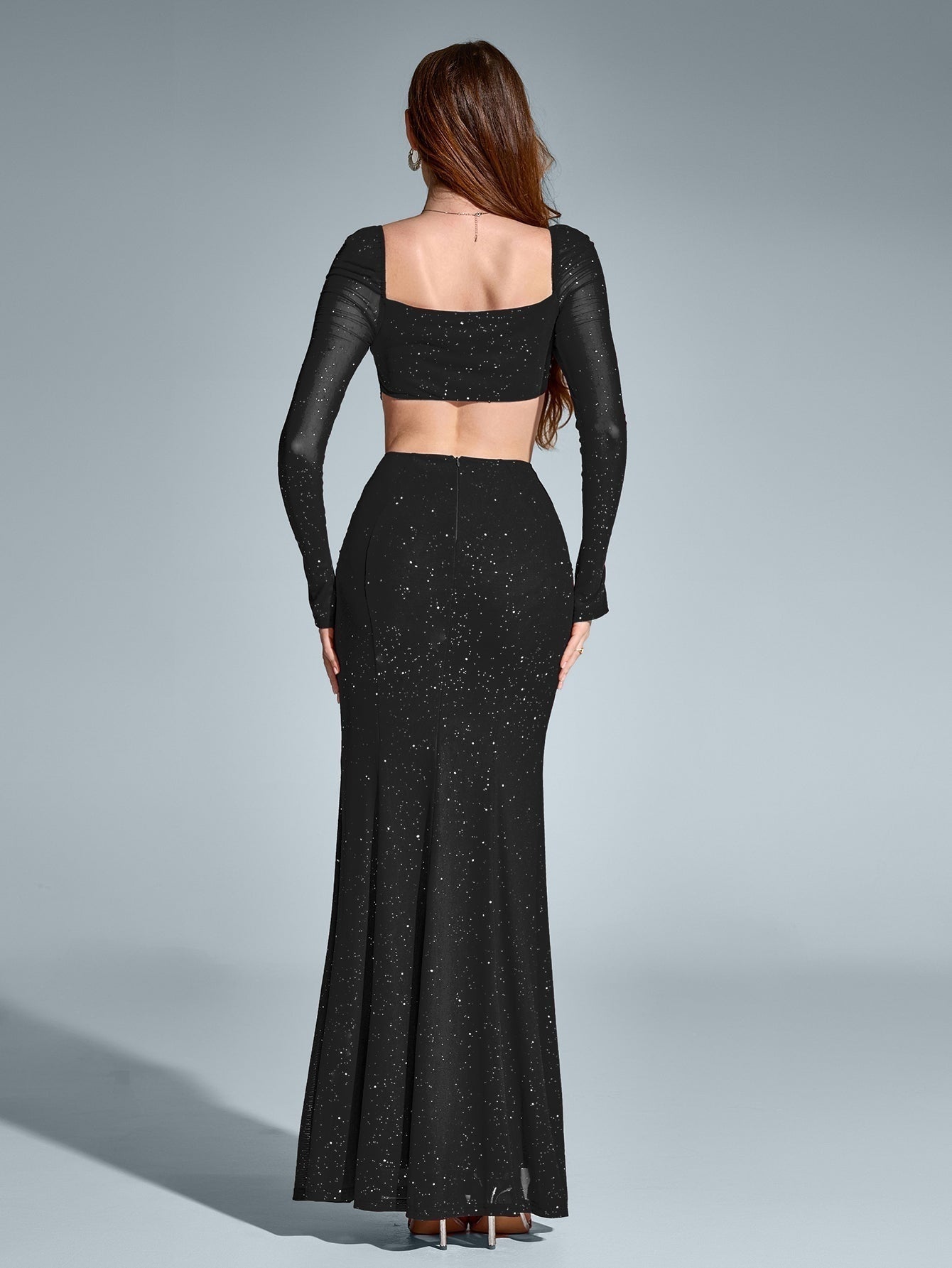 Vestido Largo Mujer Gala Espalda Descubierta Abertura Lateral