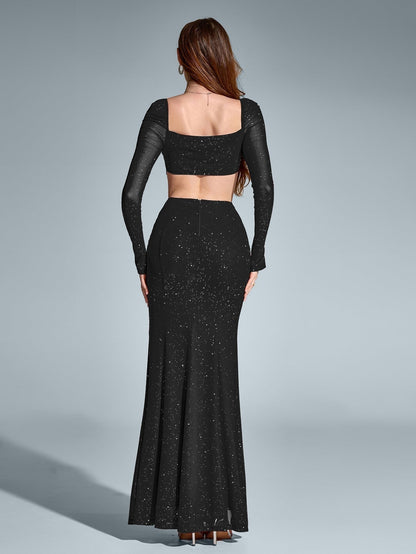 Vestido Largo Mujer Gala Espalda Descubierta Abertura Lateral