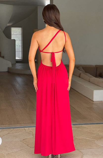 Vestido maxi mujer de encaje con espalda descubierta fiesta