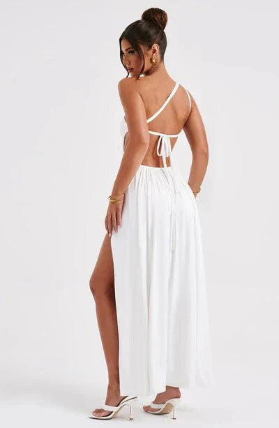 Vestido maxi mujer de encaje con espalda descubierta fiesta