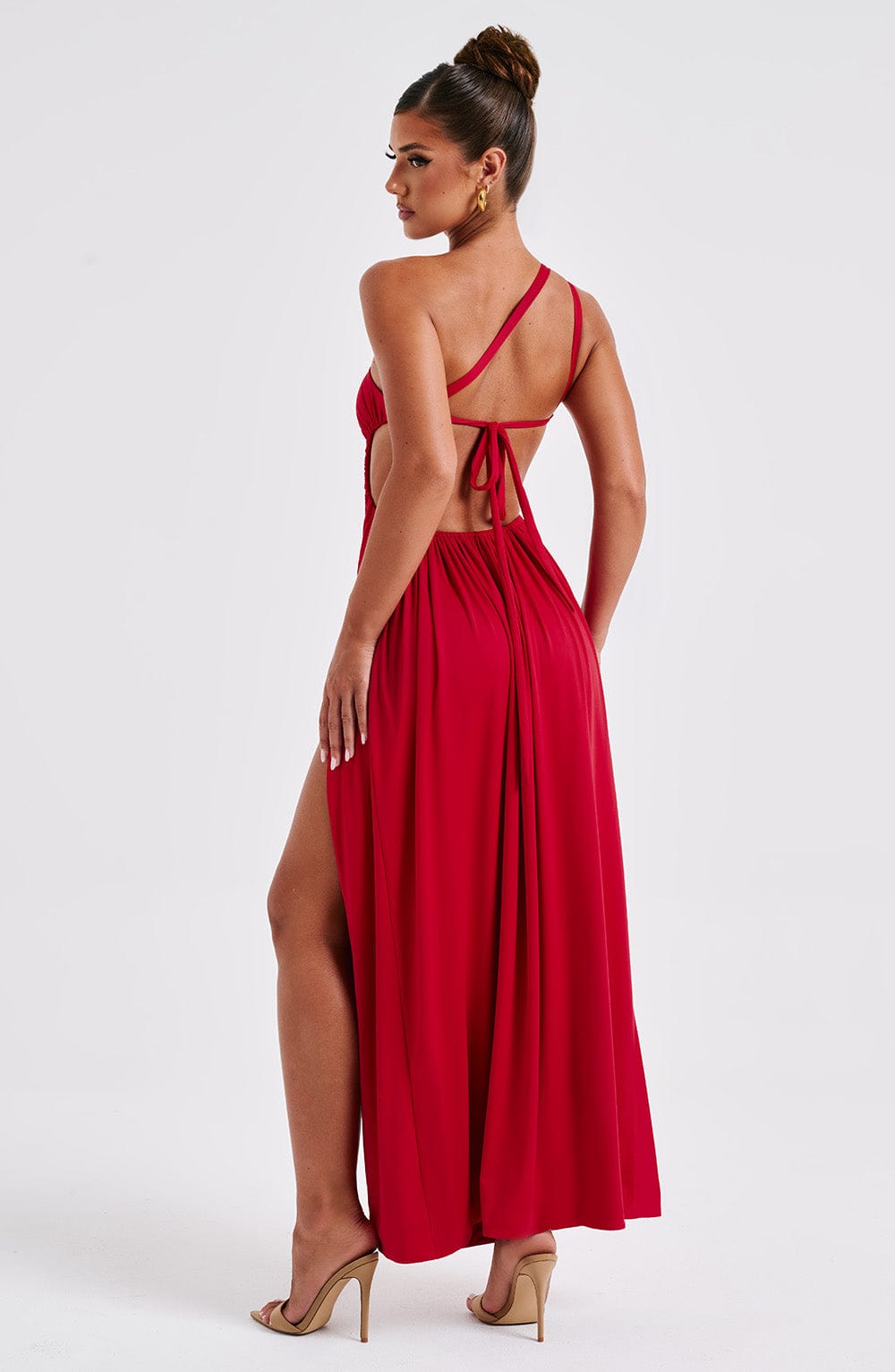 Vestido maxi mujer de encaje con espalda descubierta fiesta