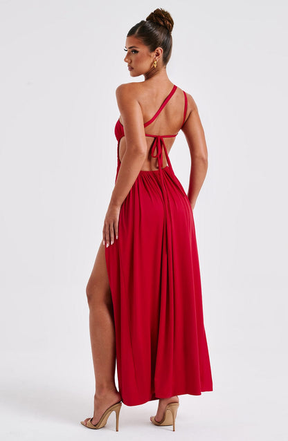 Vestido maxi mujer de encaje con espalda descubierta fiesta