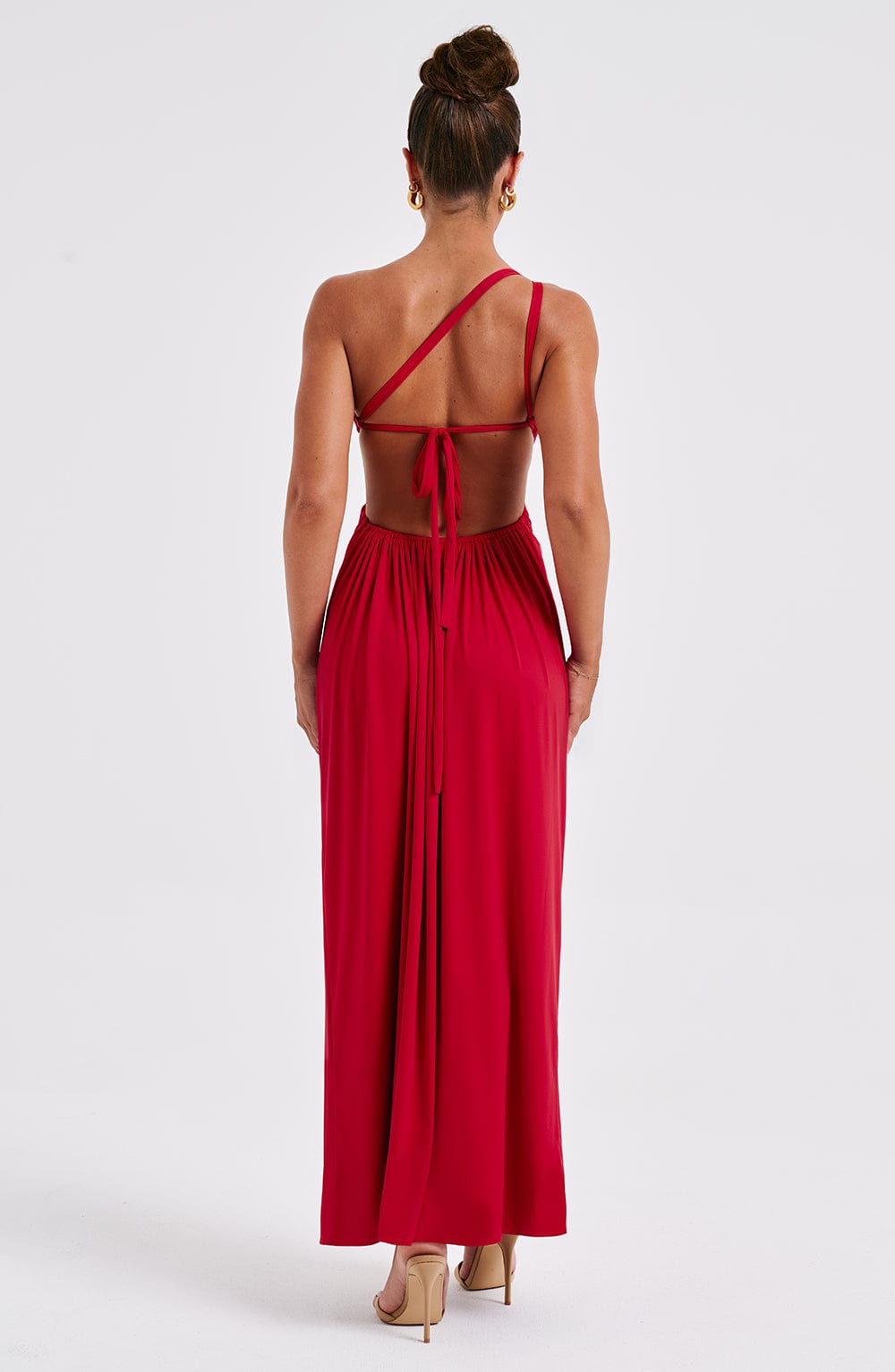 Vestido maxi mujer de encaje con espalda descubierta fiesta