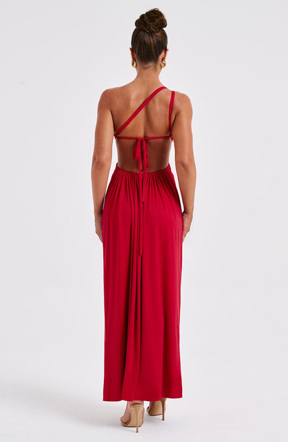 Vestido maxi mujer de encaje con espalda descubierta fiesta