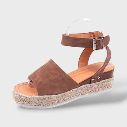 Sandalias Plataforma Mujer con Correa Ajustable