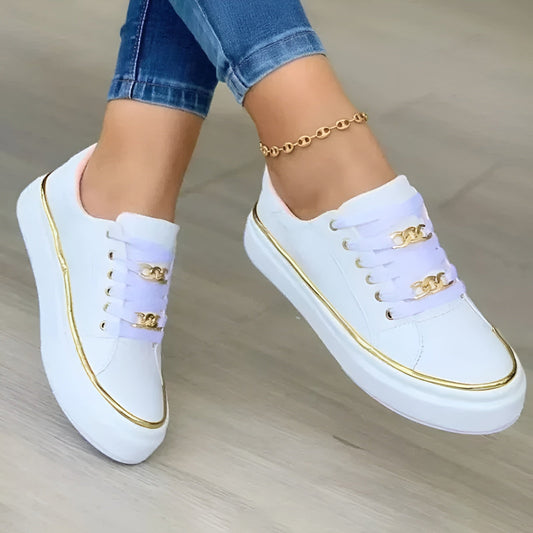 Zapatillas ortopédicas mujer con cordones y detalles decorativos - Mavetta