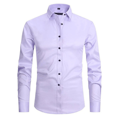 Camisa Hombre Algodón Elástica Sin Arrugas