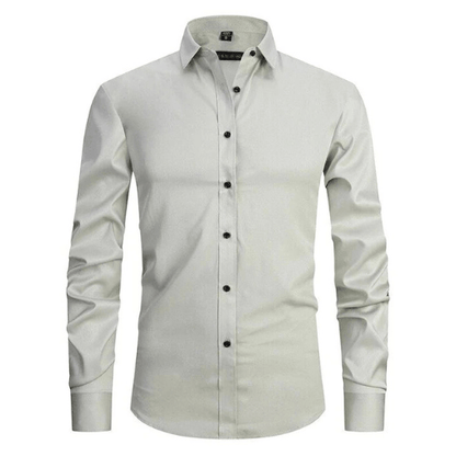 Camisa Hombre Algodón Elástica Sin Arrugas