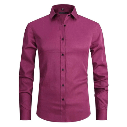 Camisa Hombre Algodón Elástica Sin Arrugas