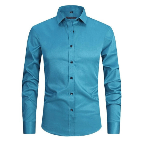 Camisa Hombre Algodón Elástica Sin Arrugas