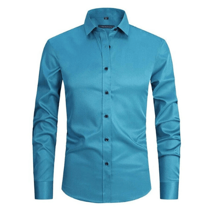 Camisa Hombre Algodón Elástica Sin Arrugas